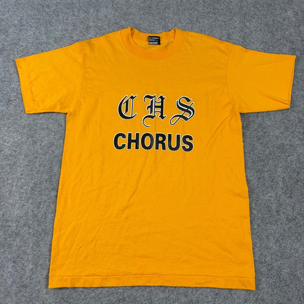 Band T Shirt Mens M Yellow Vintage 90s Single Stitch Chorus 98 Concert Music
